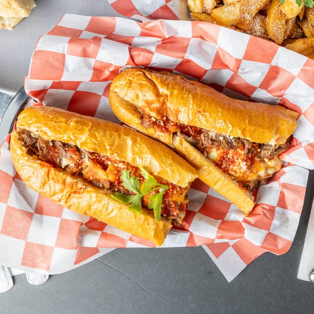 American Cheese Steak Sandwich.
